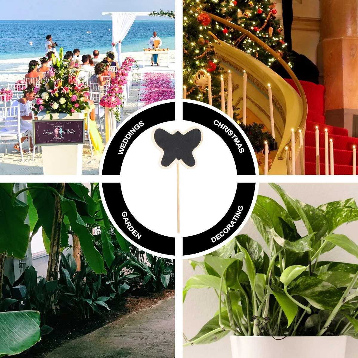 20 قطعة السبورة الخشبية القبعات العالية حديقة علامات النبات العلامات الإبداعية رسالة لوحات الزفاف ديكور السبورة الصغيرة القبعات العالية #1