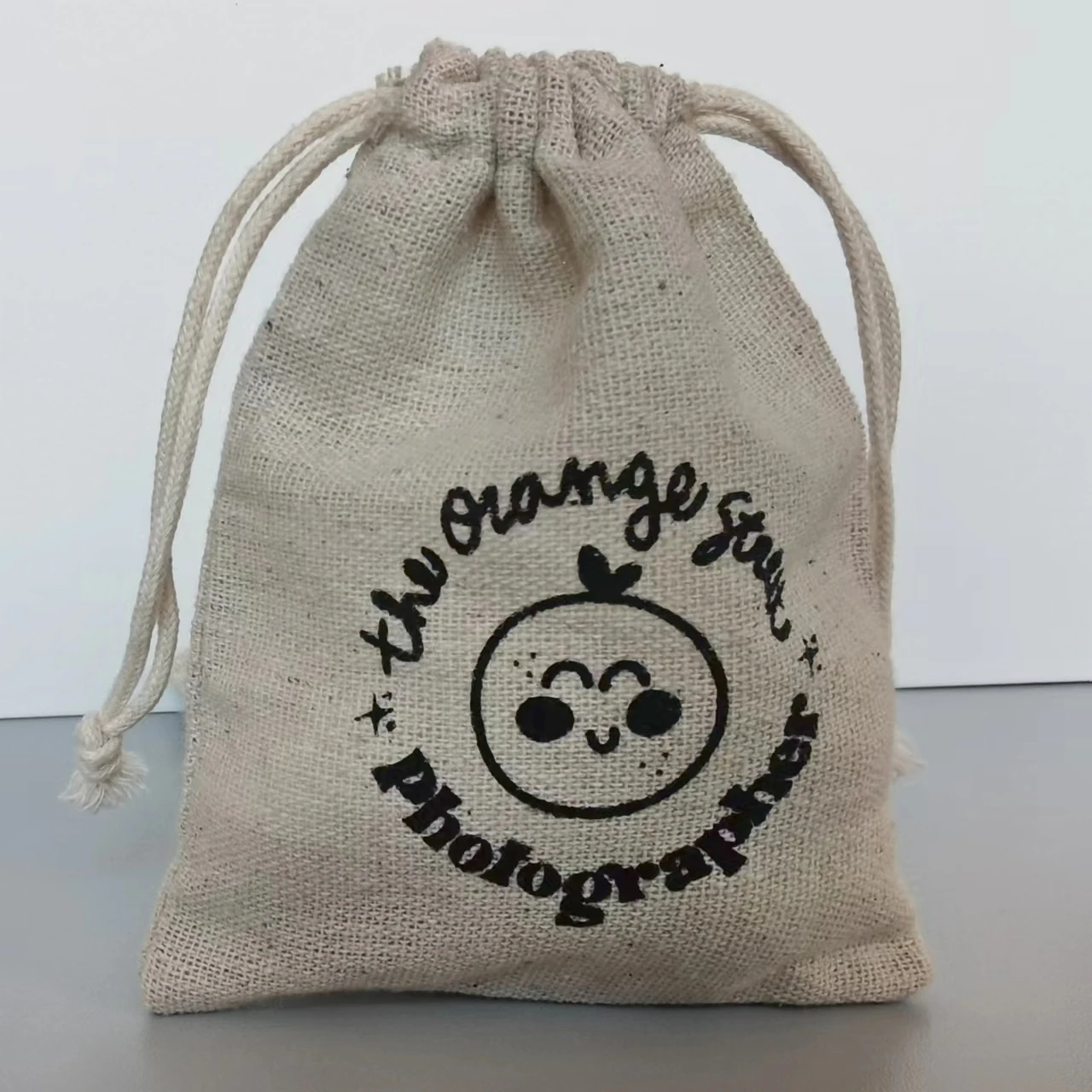 50PCS Cotton Linen Jewelry Packaging Drawstring Bag for Beads Tea Nut Sweets Container Gift Packaging Pocket Custom Logo Pouch