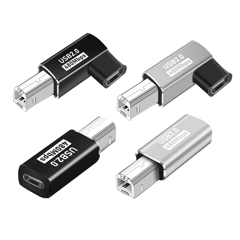USB 2.0 Printer Adapter USB Type C to Type B Male for Printer Hard Drive Base Fax Machine Scanner USB 2.0 Type C Printer Adapter