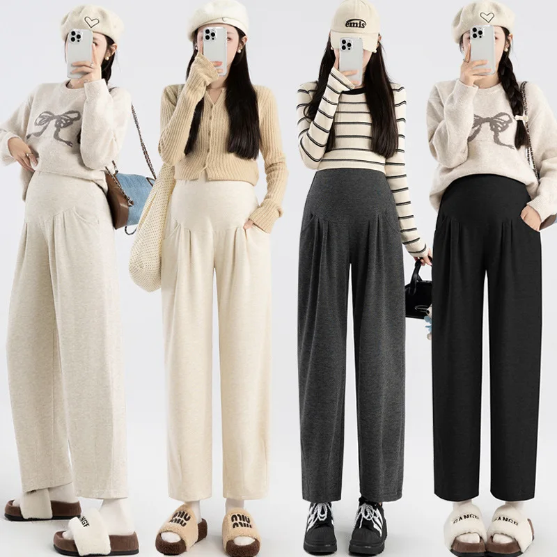 Maternity Maternity Pants Wide Leg Belly Support Loose Casual Pregnant Women Spring Autumn Daily Wear Home Travel - Aliexpress Deal