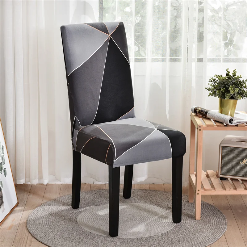 

4pcs/6pcs Stretch Material, Minimalist Tiles in Earth Tones, Fits Standard & Oversized Chairs, Understated Appeal