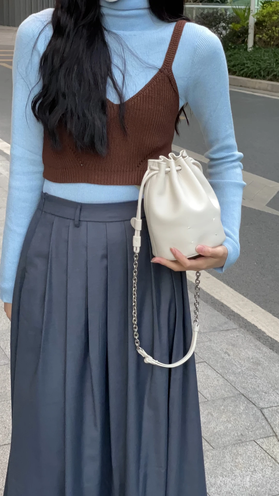 Balde De Couro Artesanal Mini Saco