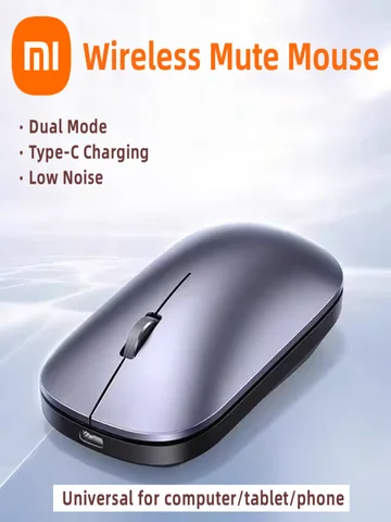 Xiaomi 무선 마우스 Type-C 충전 자동 클릭 휴대용 사무실 인체 공학적 노트북 범용 경량 사무실 게임 소음 없음