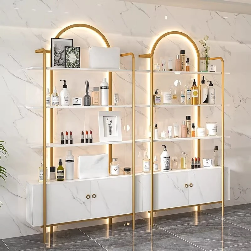 

Beauty salon cosmetics display cabinet sample display rack floor-to-ceiling storage