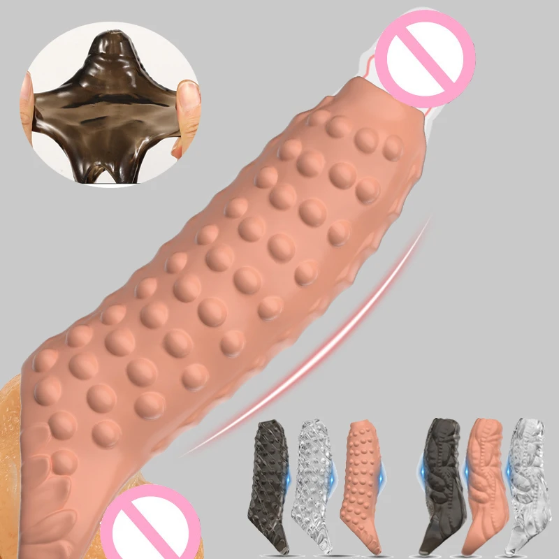 كم موسع القضيب القابل لإعادة الاستخدام للرجال ، تأخير القذف ، كم القضيب ، قضيب صناعي للذكور ، ألعاب جنسية للبالغين ، أكثر من 18 سلعة مثيرة #1