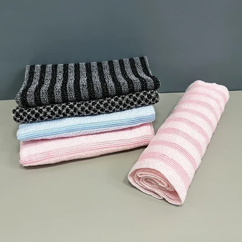 Exfolierender Waschlappen Rückenschrubber für die Dusche für Männer Silberionen-Multifunktions-Schaumbadetuch Extra Langes Peeling-Handtuch – Detail 11
