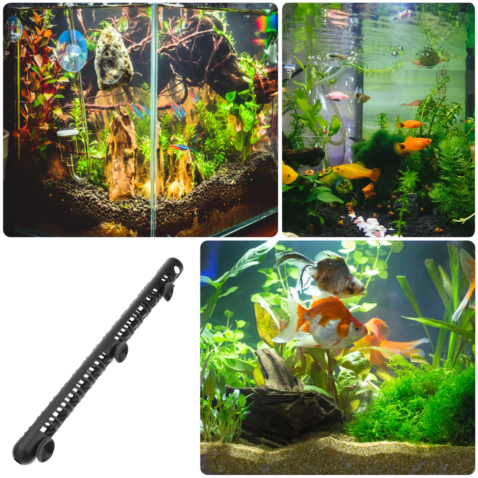 

1pc Fish Tank Heater Protector Sleeve Durable Aquarium Supplies Suction Cup Protective Case Salt Fresh Water 2 Pack