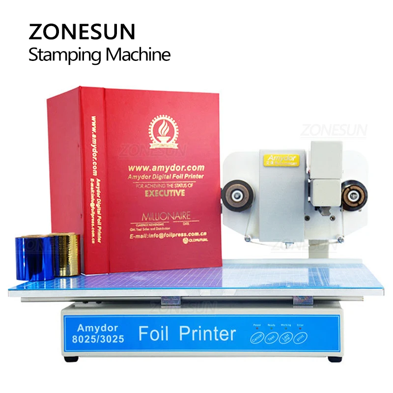 ZONESUN 디지털 자동 스탬핑 기계 Fddeing Movable Plate Foil Printer