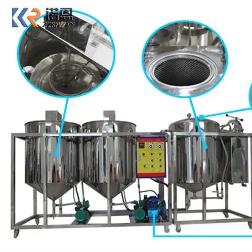 Edible Oil Refining Equipment Cooking Groundnut Oil Refinery Machine Sunflower Soybean Oil Refining Equipment For Food Grade