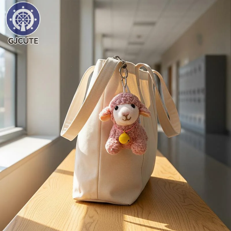 2027 Year Of The Sheep Bell Plush Lamb Keychain Cute Curly Sheep Doll Bag Charm Backpack Hanging Ornament For Home Decor Gifts