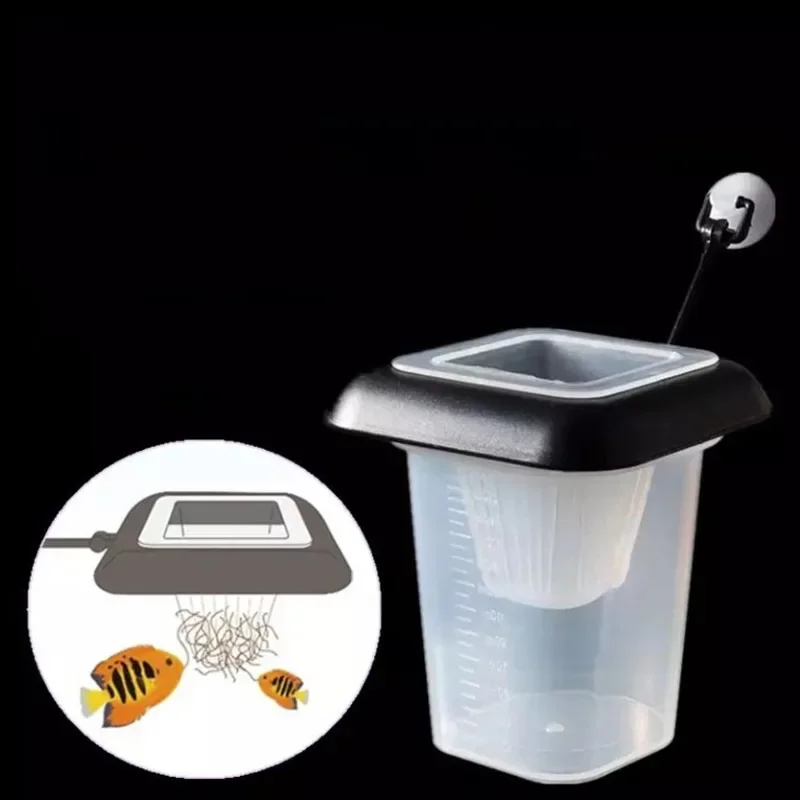 1pc Kunststoff Feeder Set Mit Saugnapf Für Aquarium Rot Wurm Fütterung Aquarium Kegel Live Lebensmittel Konische Trichter Korb liefert