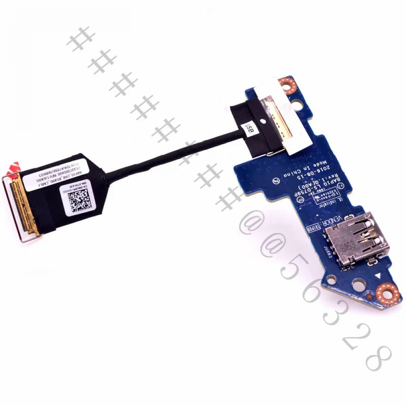 New USB Port IO Circuit Board With Cable LS‑D759P For Dell Alienware 17 R4 Laptop IO Sub‑Board Replacement Repair Part