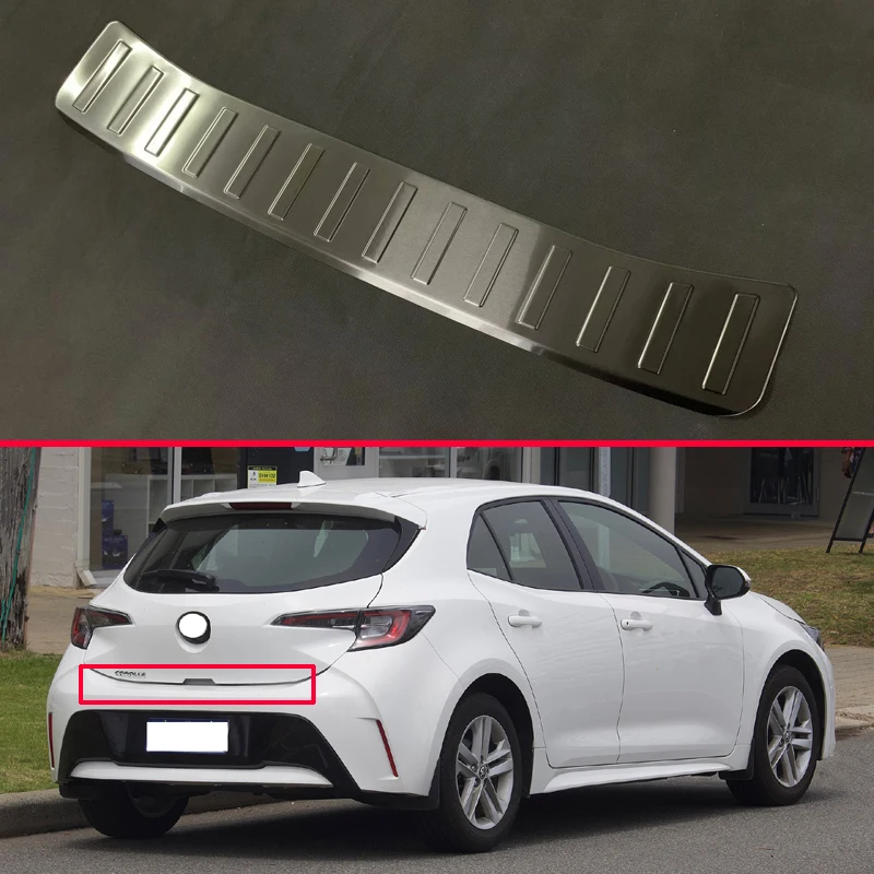 For 2019 2020 Toyota Corolla E210 Sport Hatchback Auris Stainless steel rear bumper protection window sill outside trunks decora