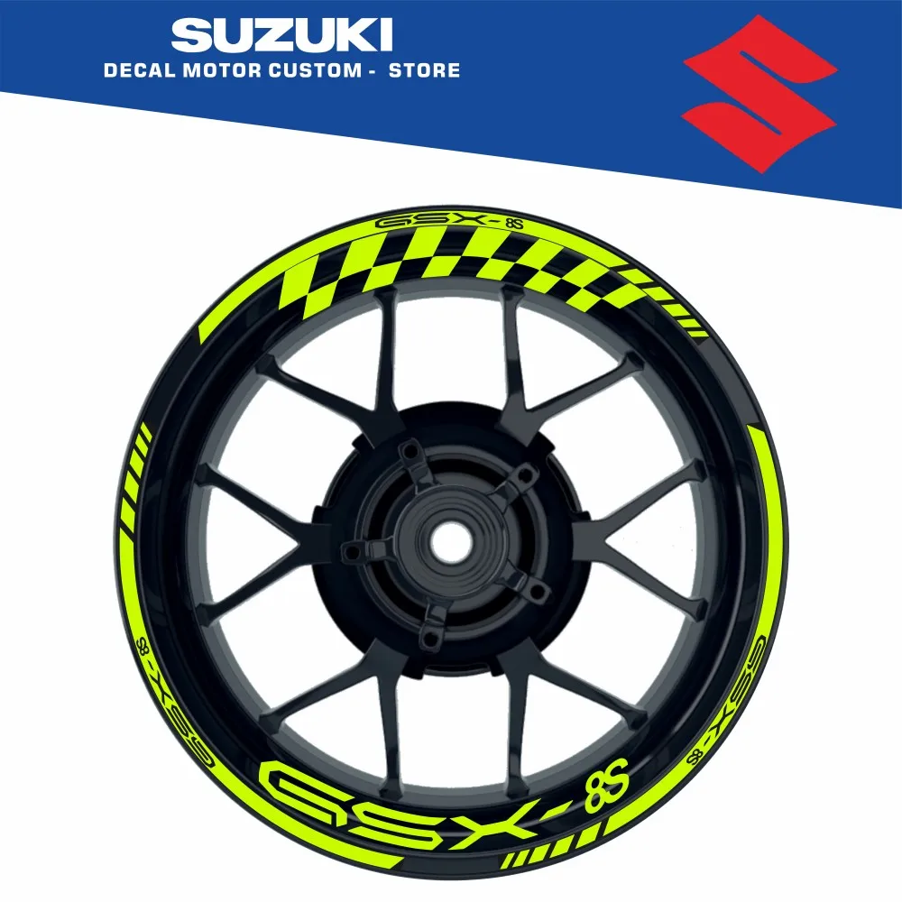 

Multi color selection Wheel Decals Rim Stickers Tape Graphic Set Rims Stripes For Suzuki GSX-8S GSX8S GSXS 8S