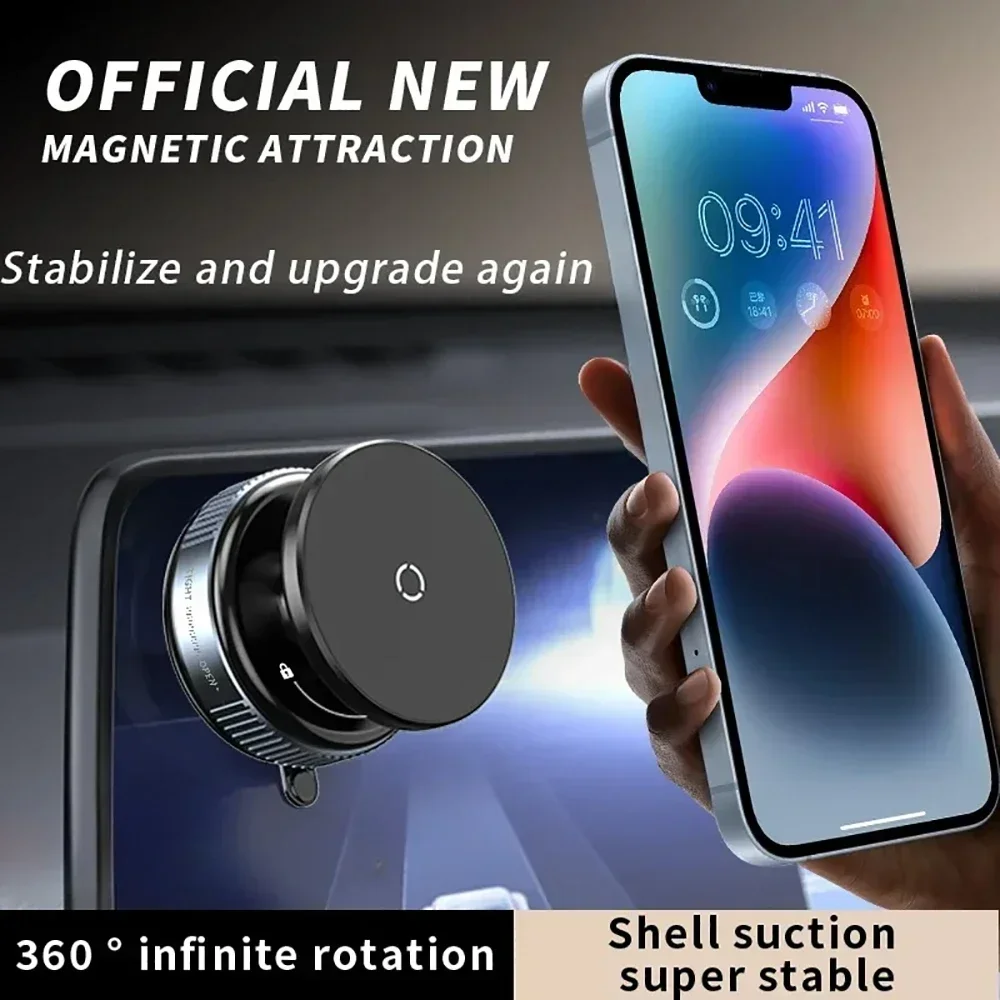 Multi-functional Magnetic Phone Holder Car Mount with Vacuum Suction Cup Hands-Free for Gym Mirror Smooth Surfaces - view 4
