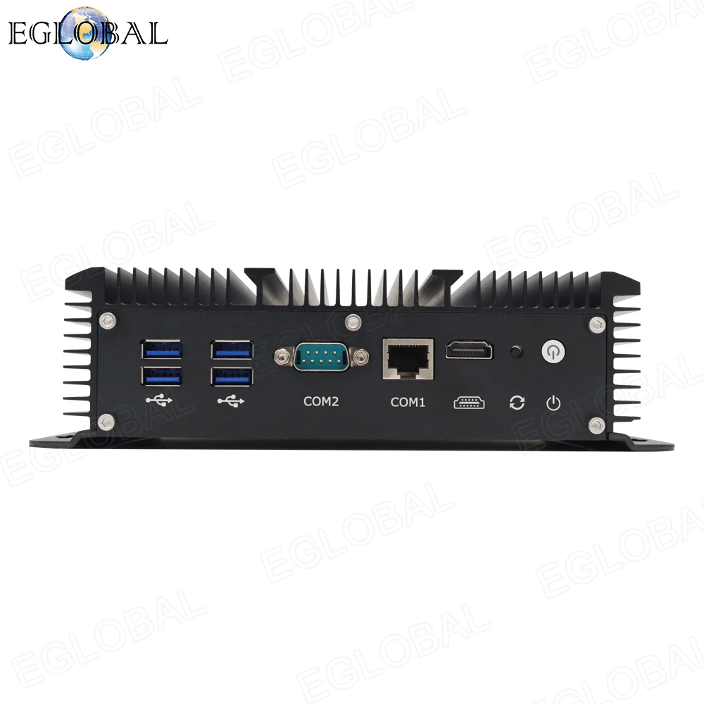 Eglobal 12e Gen Industriële Fanless Mini Pc I7-1255U I5-1235U 32G Ddr5 512G Nvme Fanless Desktop Computer Windows11 6x Rj45 Lan