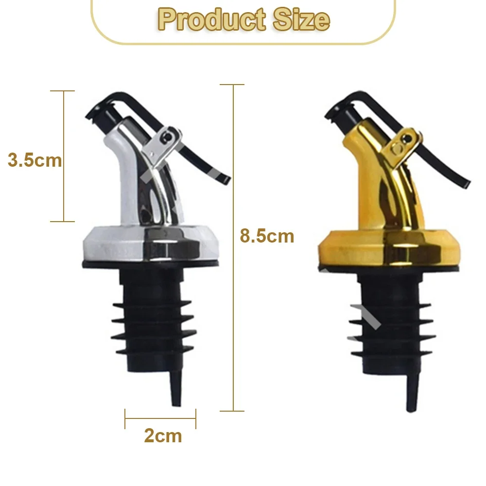 Oil Bottle Leakproof Stopper Dispenser Sprayer Lock Wine Bottle Pour Bottle Stopper Kitchen Tools Sauce Bottle Dispenser