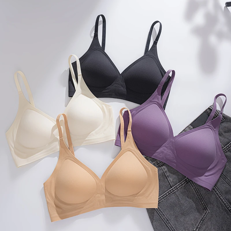 Soutien-gorge de sport sans couture pour femme, soutien-gorge push-up pour femme, haut sans armatures, grande taille, sous-vêtements sexy, haute qualité