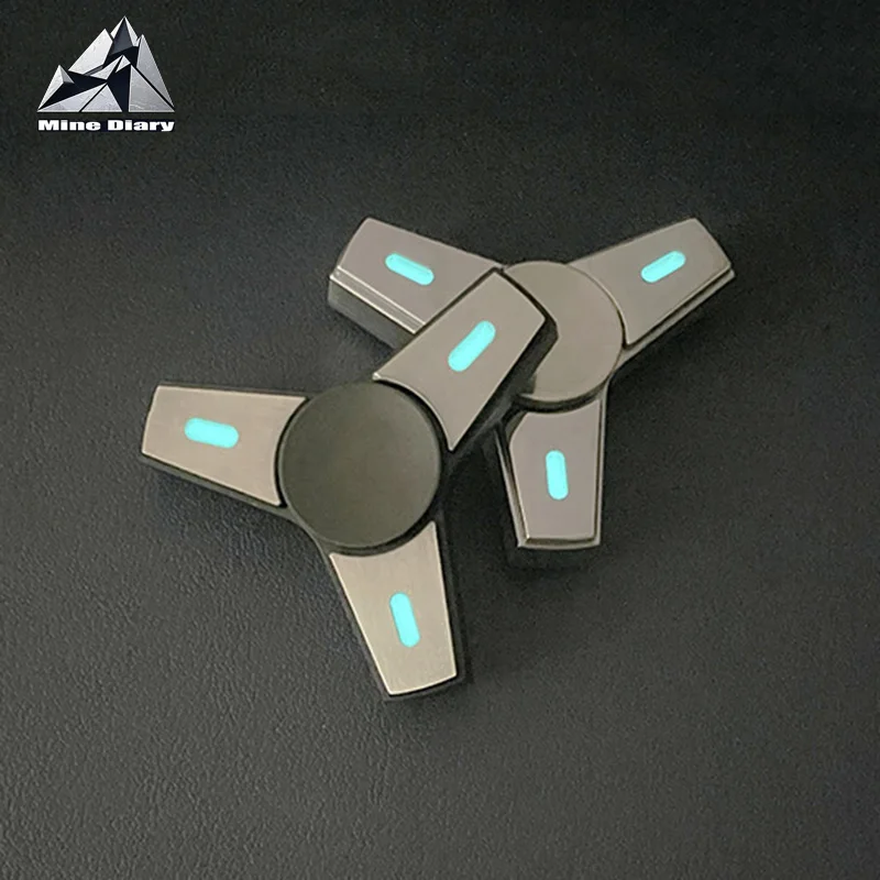 Novel Mini Fidget Spinner Luminous Stress Relief Toy EDC Cool Stainless Steel Gyroscope Relieves Relaxation Fidget Toys