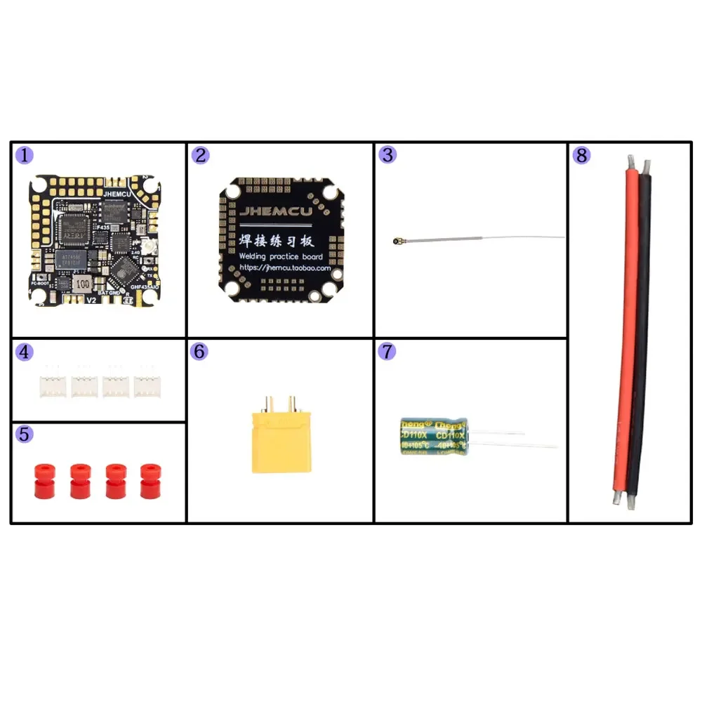 RoRuSJHEMCU GHF435AIO V2 20A Flight Controller 2-4S With OSD Baro Blackbox Built-in ELRS 2.4G Receiver For RC FPV Freestyle Dron