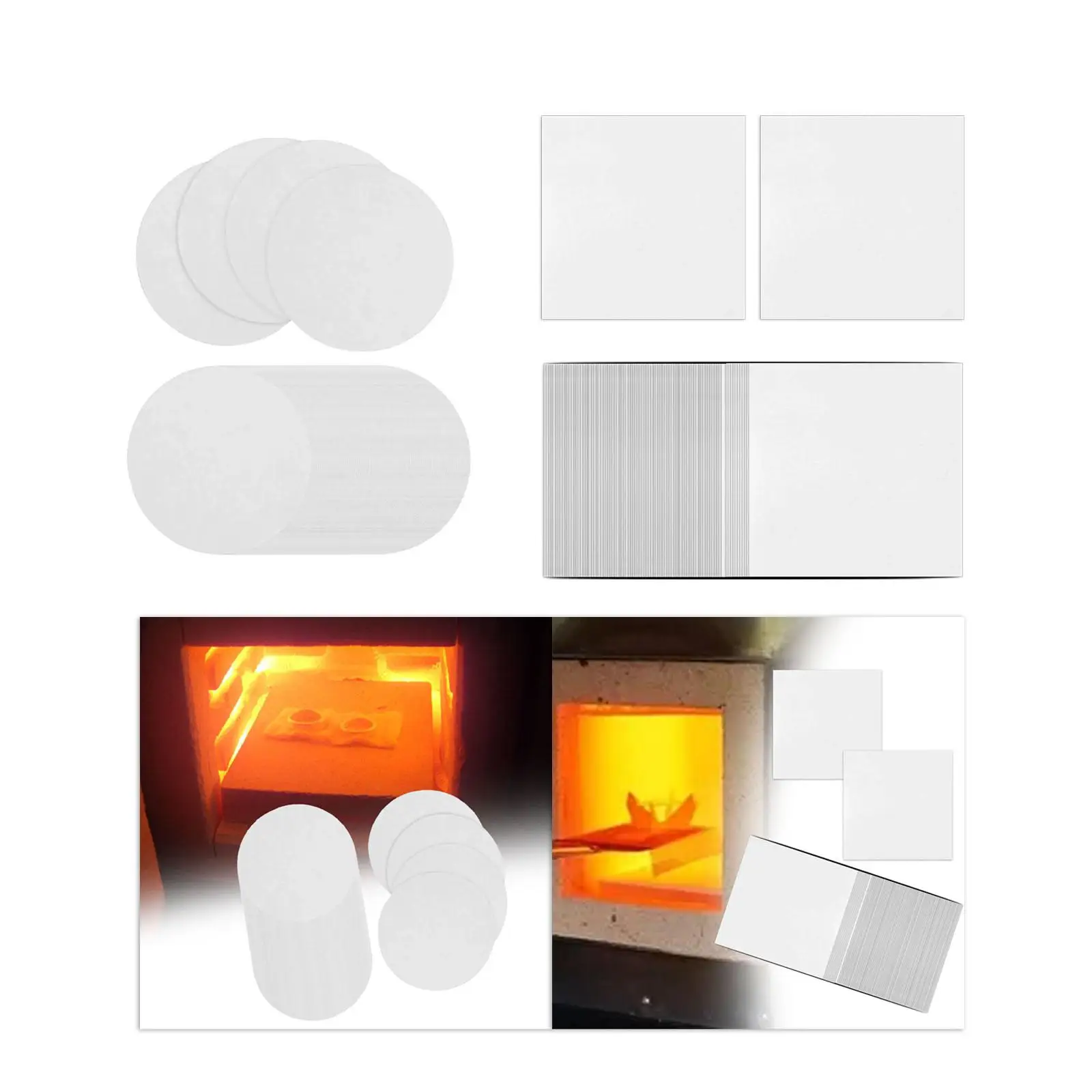 DIY Fusing Glass Jewelry Lining Papers Microwave Kiln Papers for DIY Craft Project Stove Fireplace Furnace Glass Art Supplies