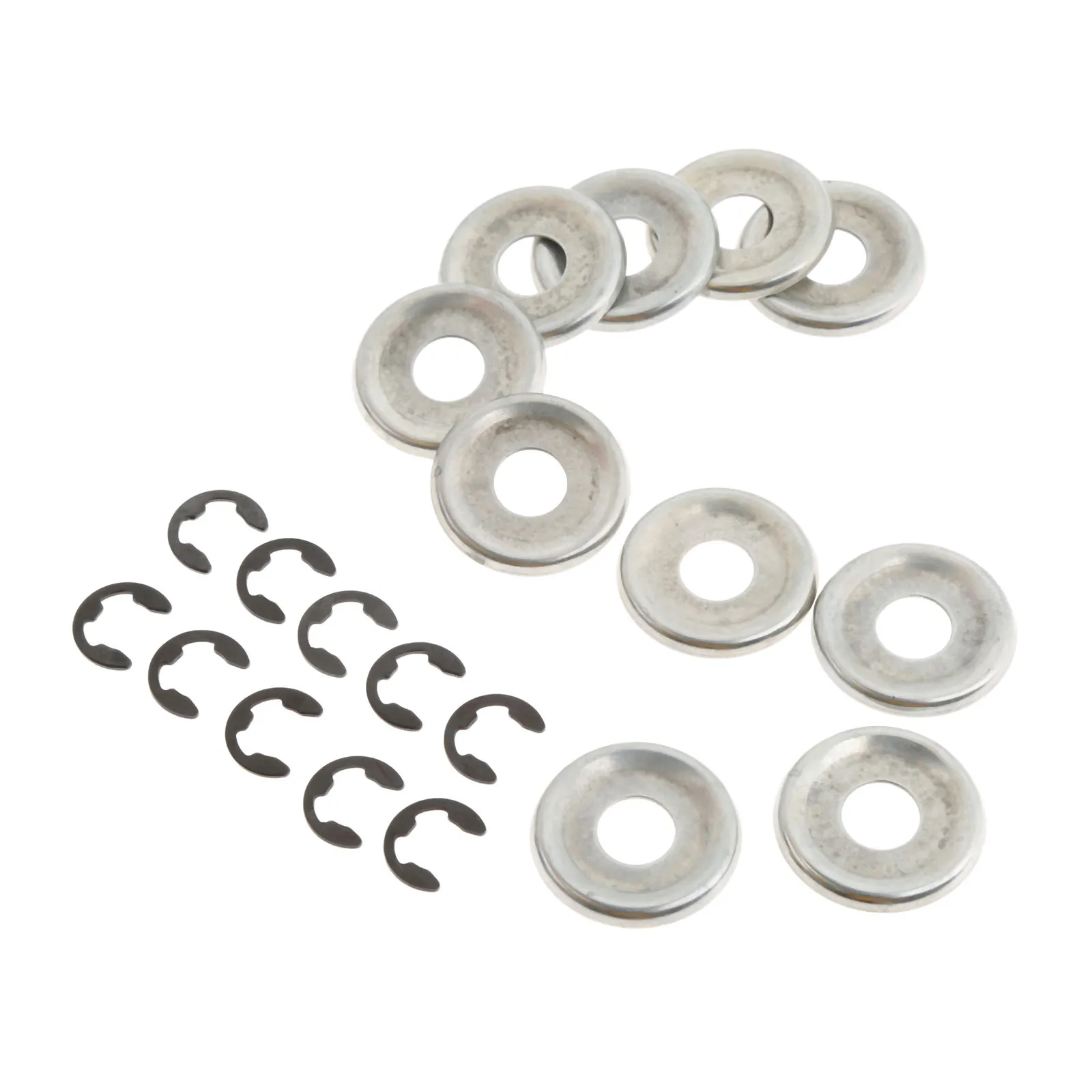 10pcs Washer and 10pcs E-Clip for STIHL 017 018 019 021 023 025 MS170 MS180 MS250 Chainsaw Replace 9460 624 0801 / 0000 958 1022