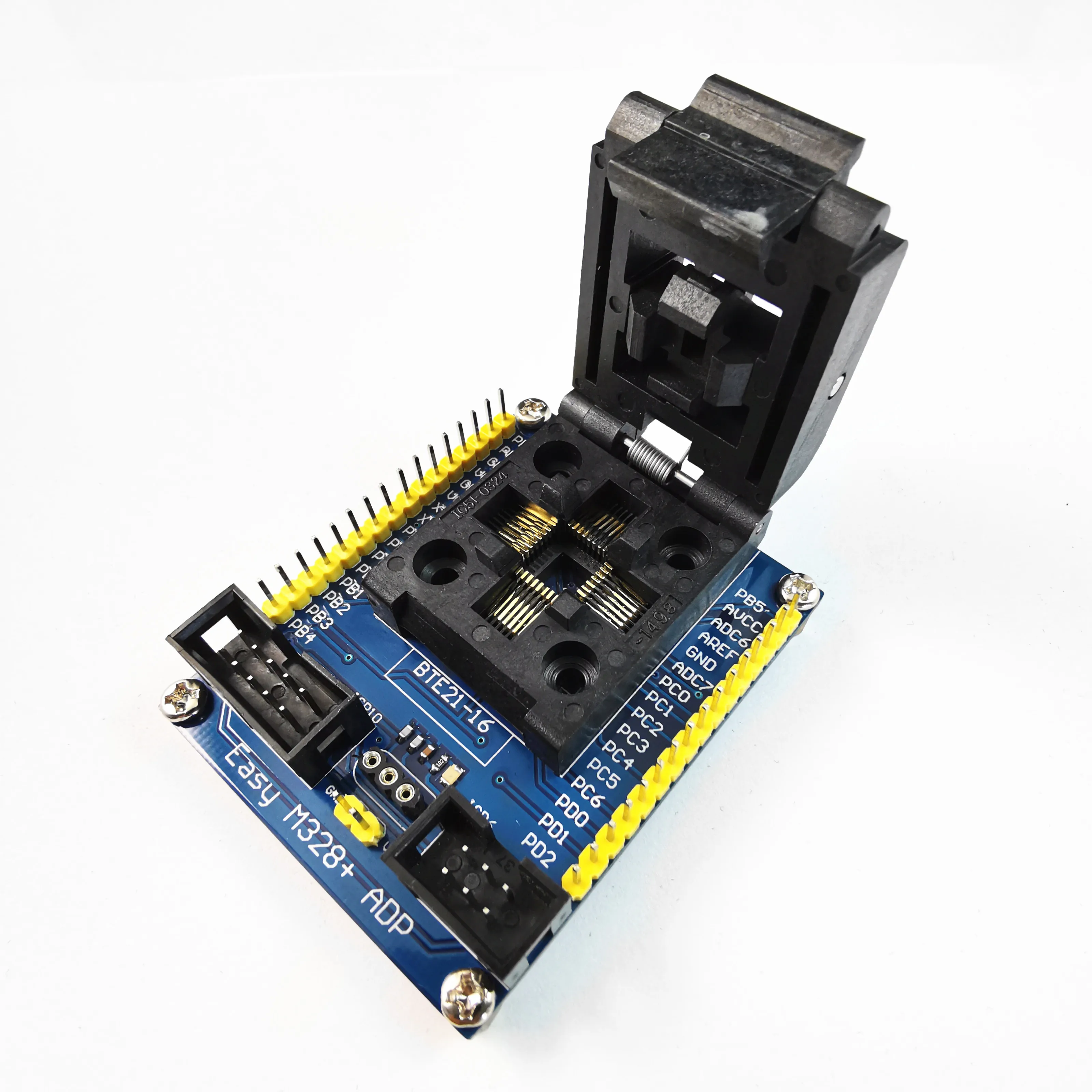 ATMEL AVR Chips ATMega8/48/88/168/328P Series LQFP32 to AVRISP 10P/6P Adapter interfejsu - Easy M328+ ADP adapter