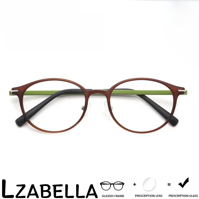 

Lzabella New Ultra Light TR90 Round Eyeglass Frame Fashion Daily Optical Glasses Support Myopia Hyperopia Prescription Lenses