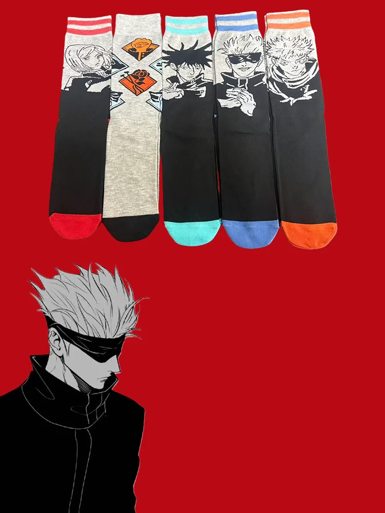 

1/5 пар высоких носков с героями аниме «Jujutsu Kaisen Gojo Satoru» — унисекс