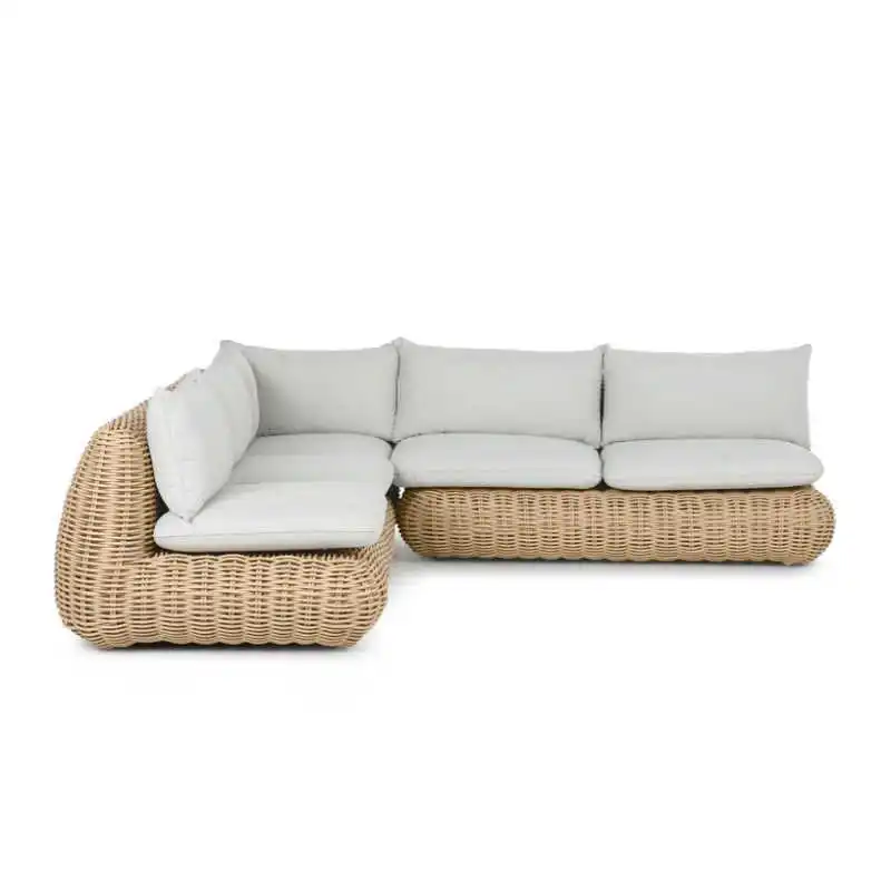 

Customizable outdoor rattan sofa courtyard balcony casual coffee table combination