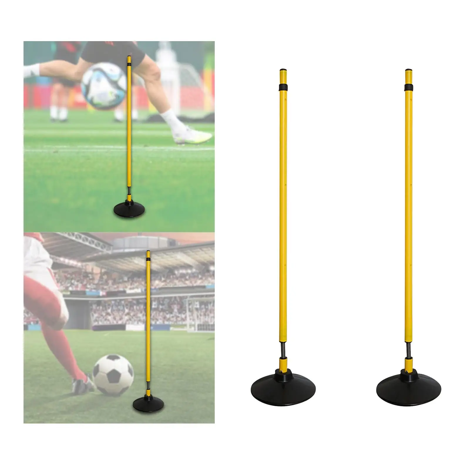 Pólo de agilidade de futebol, bastão de marcação para treinamento de futebol, identificação forte