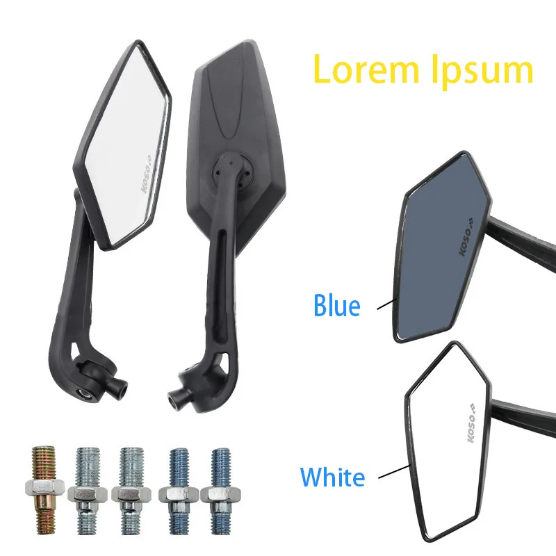 Регулируемое зеркало заднего вида для мотоциклов с возможностью поворота 360°