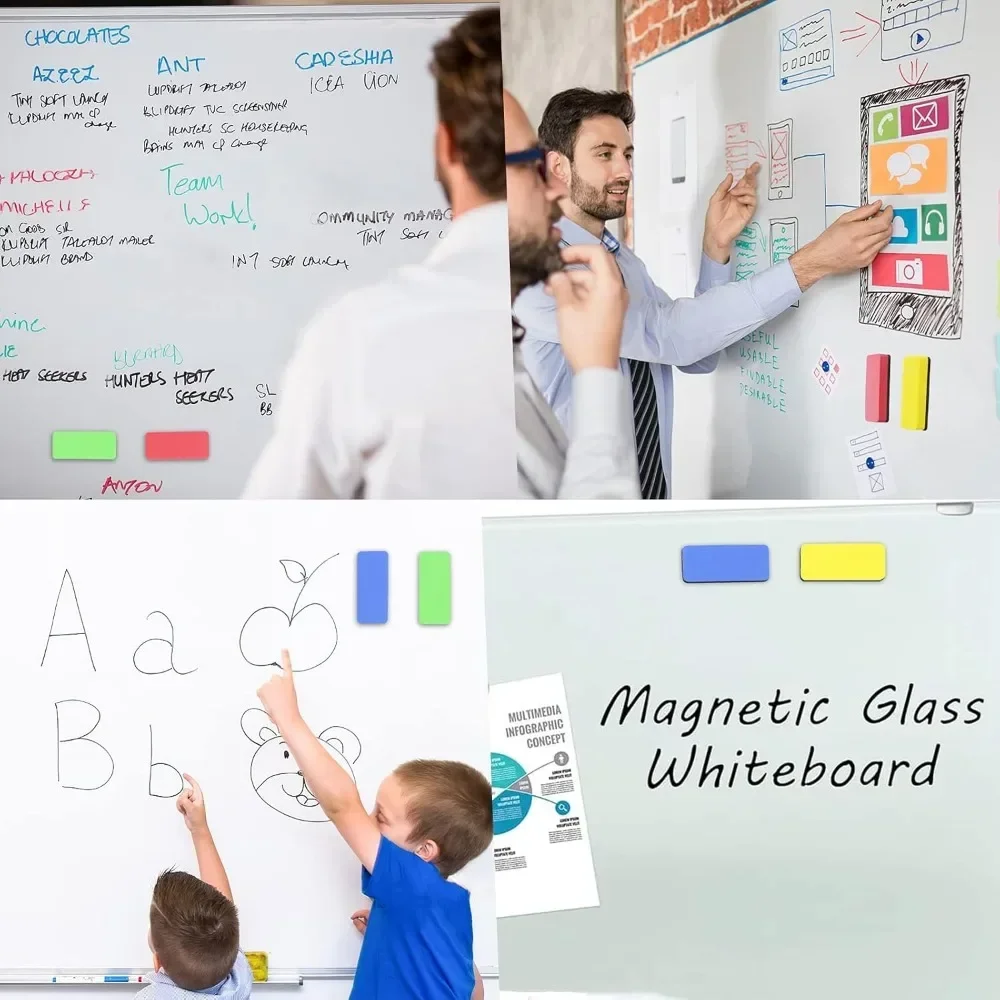 ممحاة جافة مغناطيسية، فرز، ممحاة سبورة بيضاء، 4 عبوات، ممحاة ألواح جافة، ممحاة سبورة بيضاء مغناطيسية