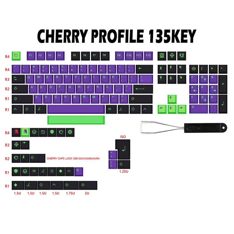 GMK EVA Keycaps Keycap Set US/RU/KR/JP Version Cherry Profile Mecha 01 For Mechanical Keyboard