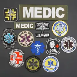 Tactical Medical Embroidery Patches Star of Life Badge Military Armband Backpack Sticker Clothing Bag Applique