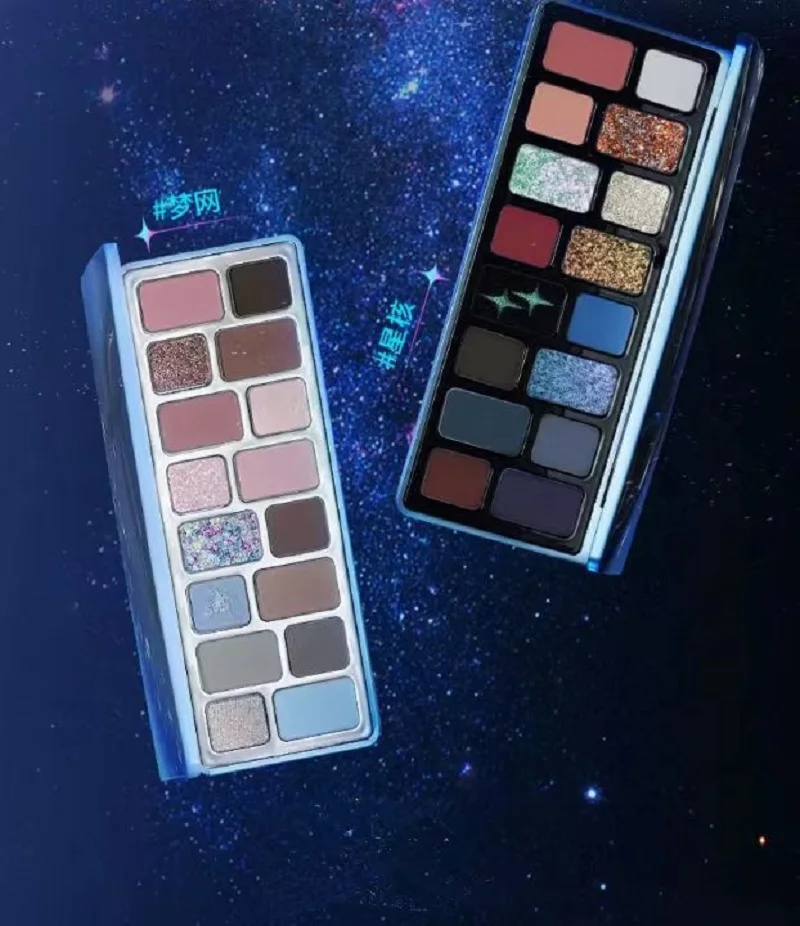 Qianyan-Paleta de Sombra, Maquiagem Smoky Matte, Lantejoulas Cowherd, Azul, Roxo, Cinza, Rosa, 16 cores, 24 cores