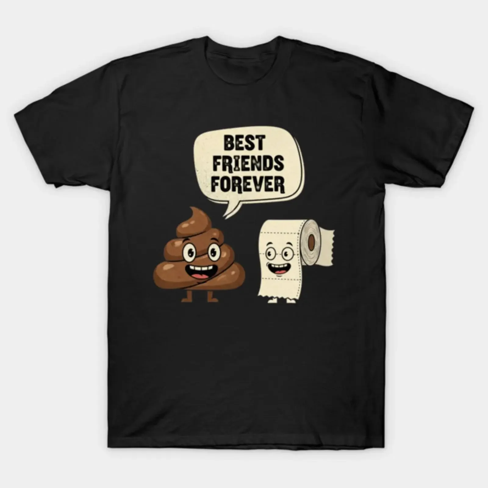 Best Friends Forever Toilet Paper and Poop T Shirt vintage Washed graphic Slightly Stylish streetwear Unisex Comfortable