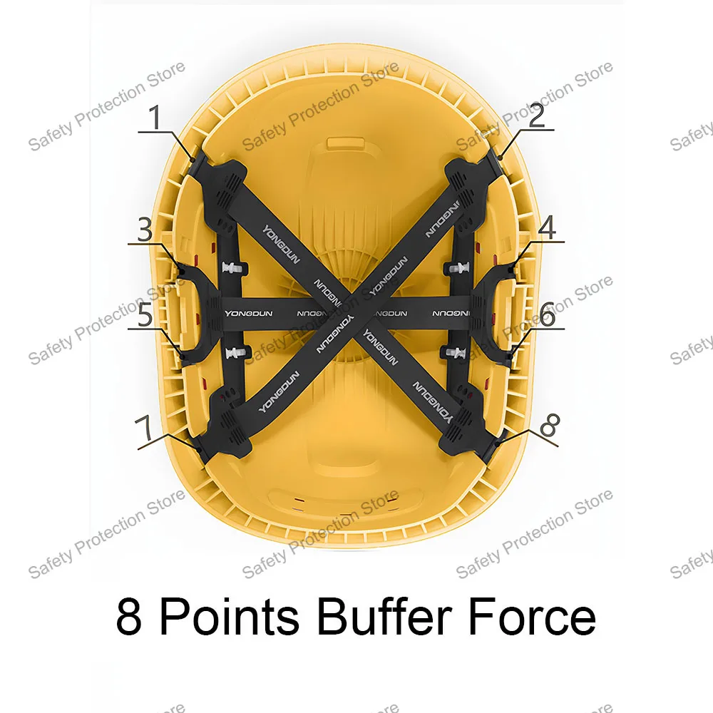 Construction Safety Helmet with Headlight Holder Miners ABS Vented Hard Hat Industrial Work Safety Cap Mining Head Protection