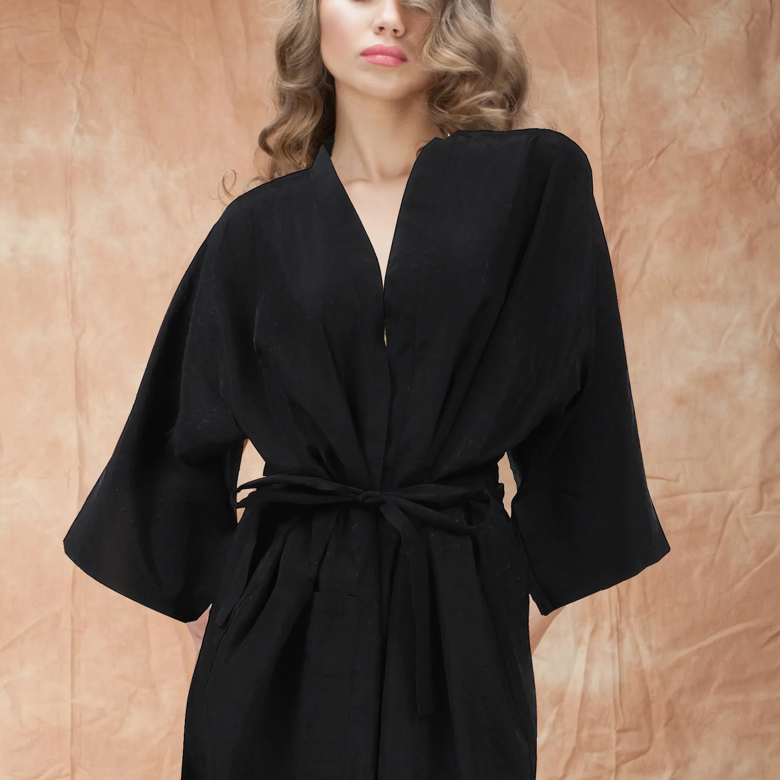 Jubah Salon Rambut Satu Ukuran untuk Semua, Ringan, Bernapas, Gaun Pelindung Potong Rambut, Jubah Barbershop, Jubah Pewarna Rambut