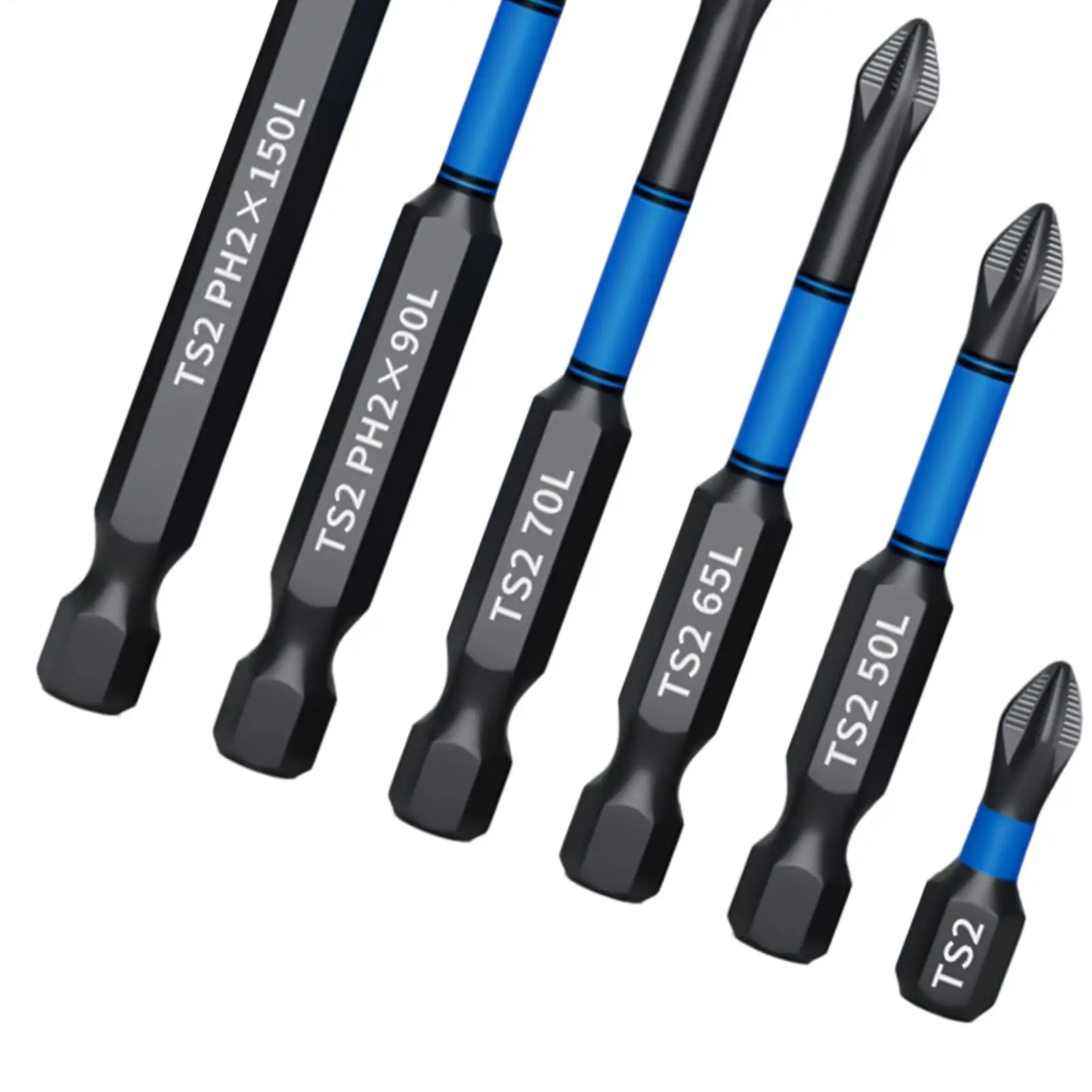Screw Bit Set 6-Piece Precision Non Slip Magnetic Phillips Cordless Drill Bit Set For Woodworking Metalworking Drilling