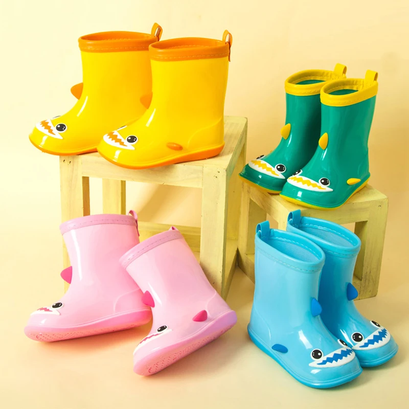 

Kids Shark Water Shoes Rain Shoes For Baby Girl Waterproof Children's Shoes Rubber Boots Kids Boys Outside Rainboots CSH1453