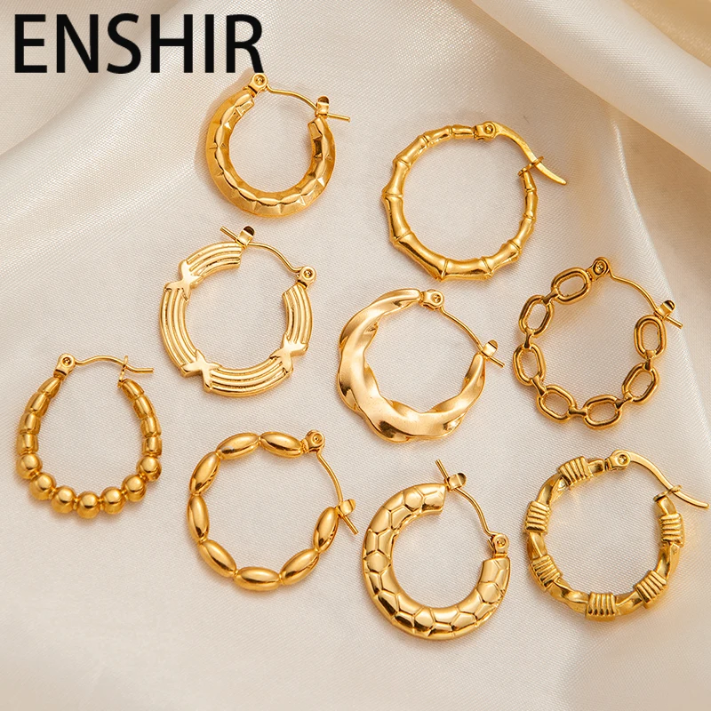 

ENSHIR 316L пустые круглые бусины из нержавеющей стали Женская нишевая уникальная бижутерия подарки Оптовая продажа