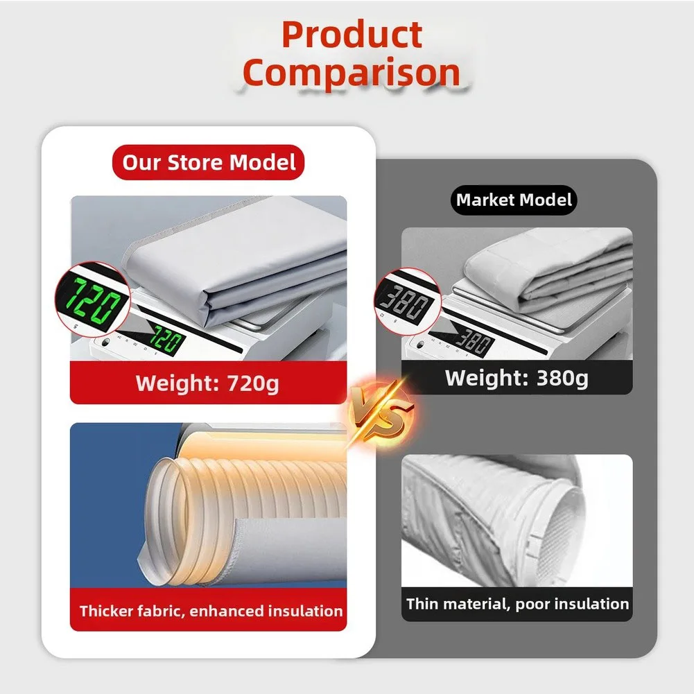 1Pc Portable Air Conditioner Hose Insulation Sleeve Heat Cover For Cooling Pipe Diameter 13-15cm Noise Reduction