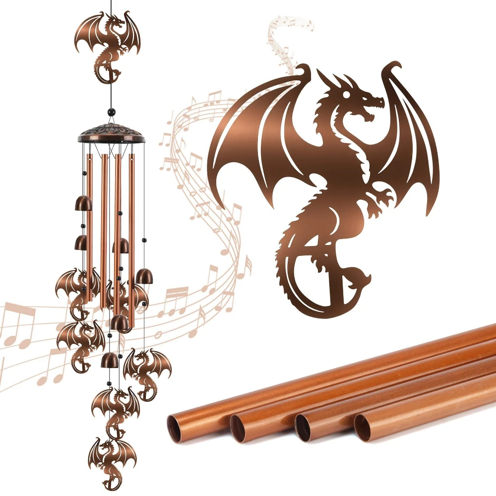 

Outdoor Dragon-shaped Wind Chimes Outdoor Indoor Commemorative Wind Chimes for Terraces Gardens Courtyards Home Decorations