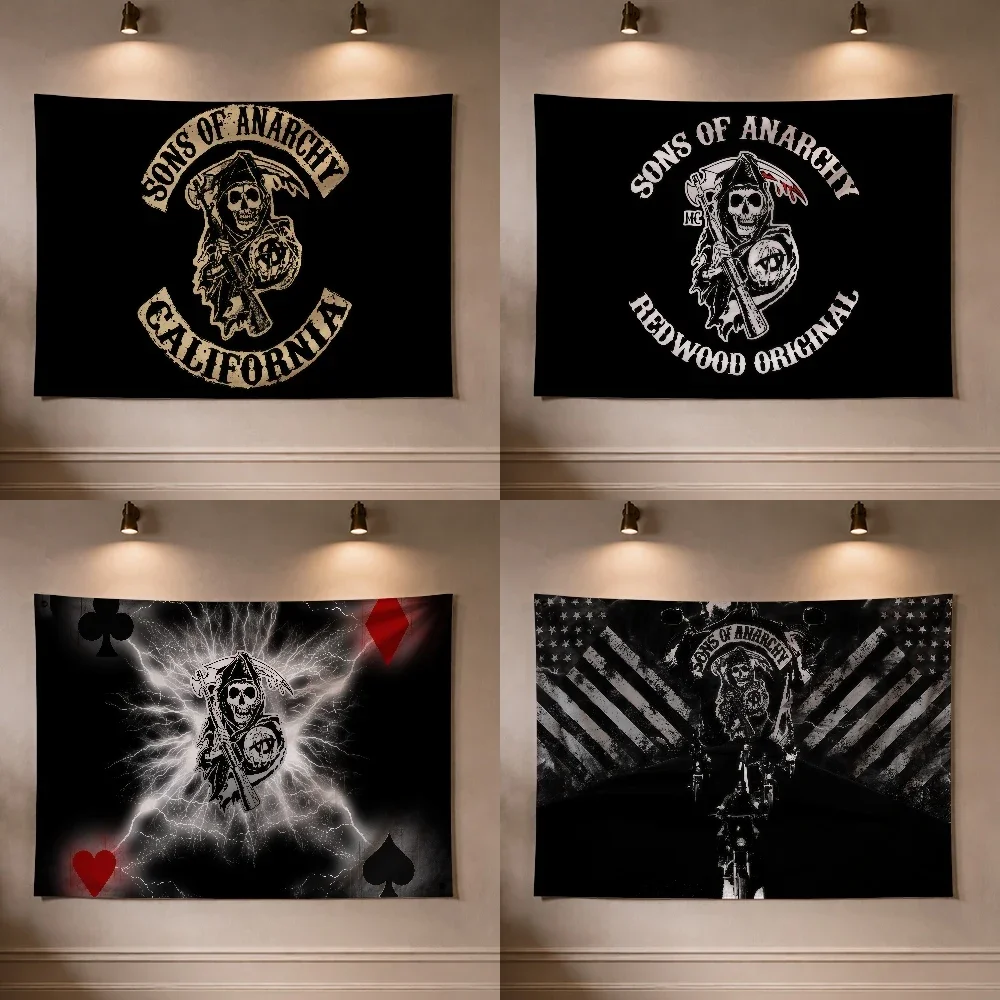 TVShow Sons of A-Anarchy Movie Flag Decoration Outdoor Picnic Party Art Hanging Home Camping Party Banner