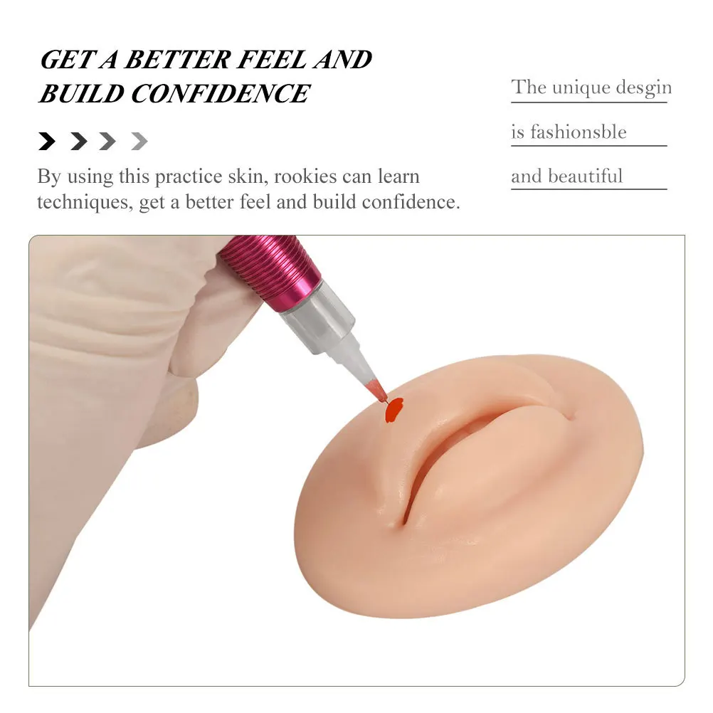 

Professional Tattoos Practice Lip Silicone Fake Skin Soft Elastic Lip Mold Tattoo Tattooing Supply Elastic Softer Fake Skin