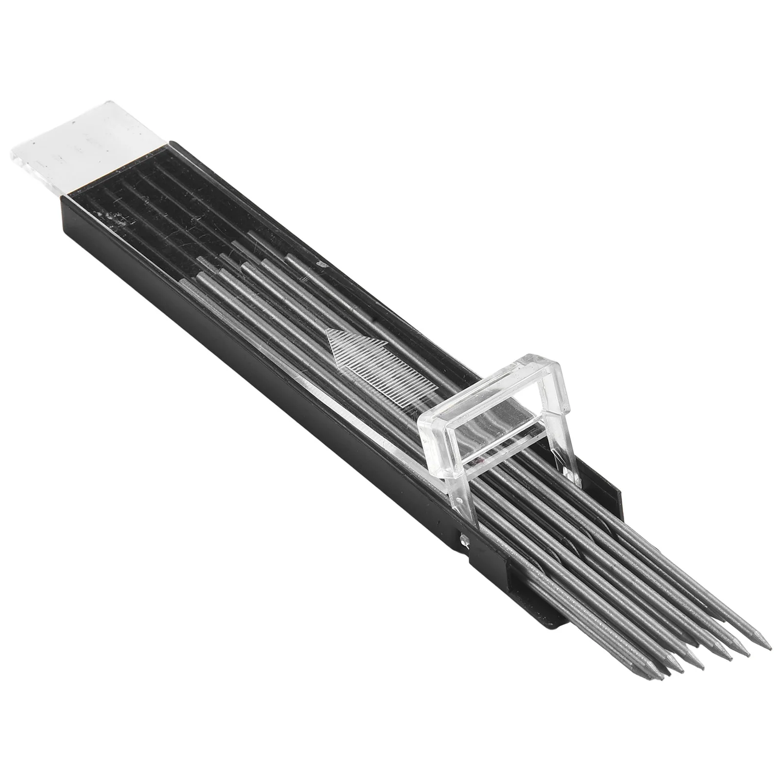 Red Mechanical Welders Pencil with 12PCS Silver Streak Refills, Metal Marker with Built in Sharpener and Pocket