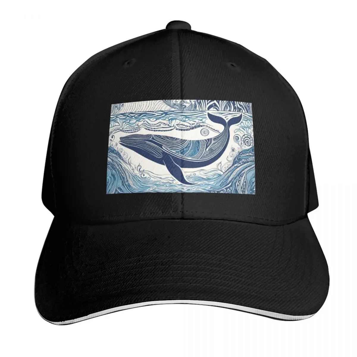 Watercolor Humpback Whale 1 Baseball Cap Hip Hop Male hat fashionable Beach Outing Caps For Women Men's