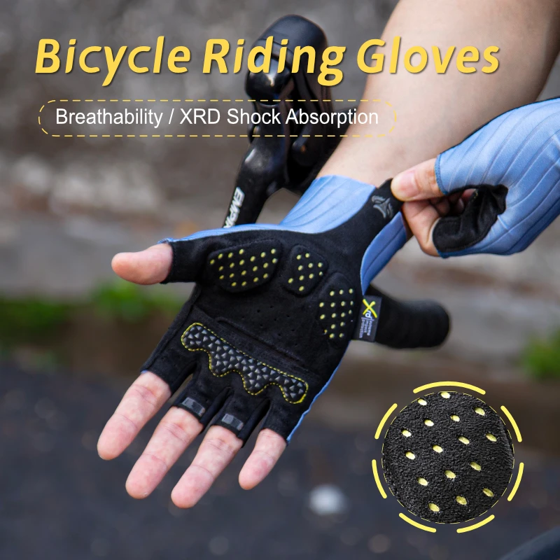 BATFOX Cycling Sports Gloves Half Finger Men Women Summer Thin Breathable Shock-Absorbing Road Mountain Bike MTB Bicycle Equip