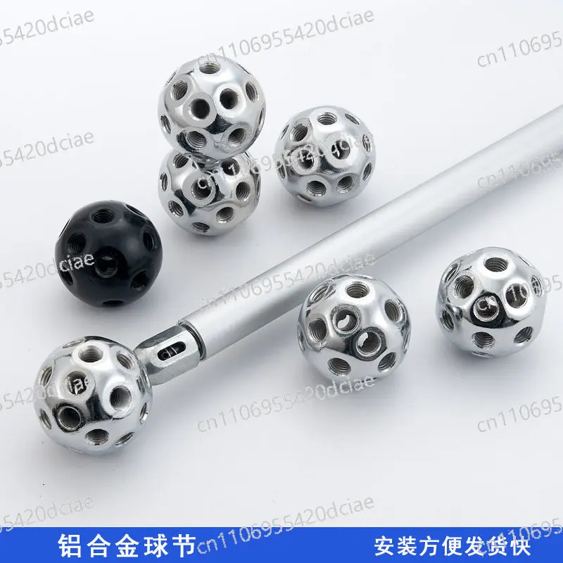 

Aluminum Zinc Angle Ball 26/18 Hole Ball Joint Aluminum Alloy Link Connector for Exhibition Lighting Truss Fittings